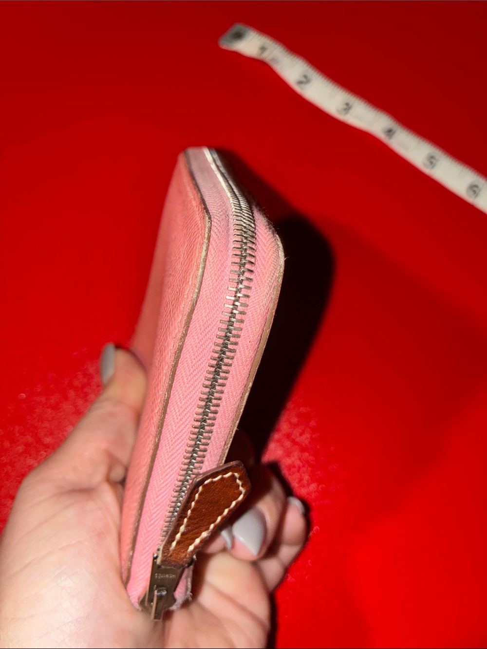 Pink Hermes compact wallet - Picture 5 of 6